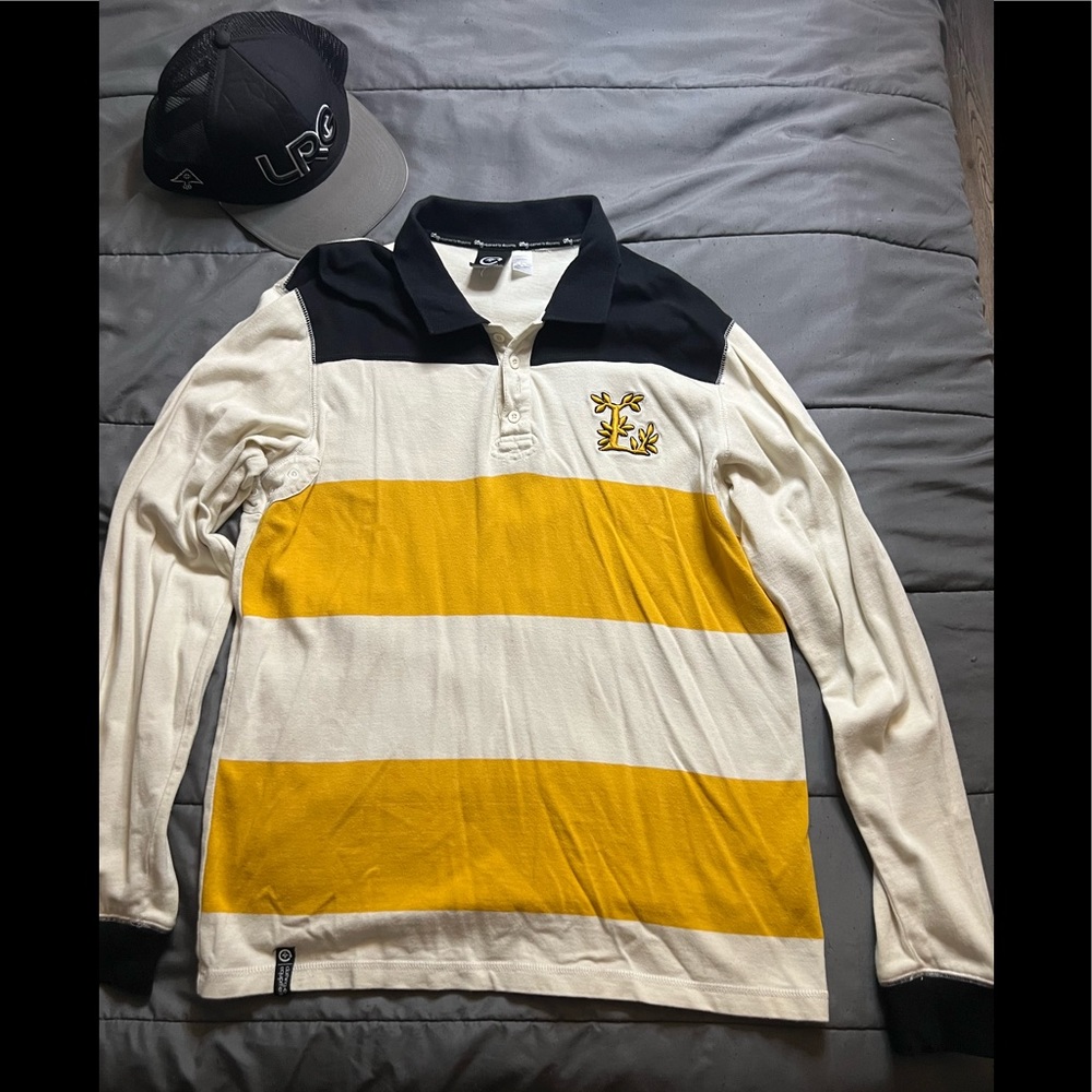 Mens LRG (Lifted Research Group) Long Sleeve Polo T-Shirt